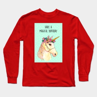 Magical Unicorn Birthday Long Sleeve T-Shirt